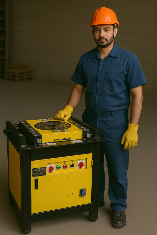 IND FIRST CHOICE Rebar Bending Machine GW-42 | 42mm TMT Bar Bending Capacity | 5 HP Motor | Heavy Duty Steel Bar Bender | Industrial Construction Equipment